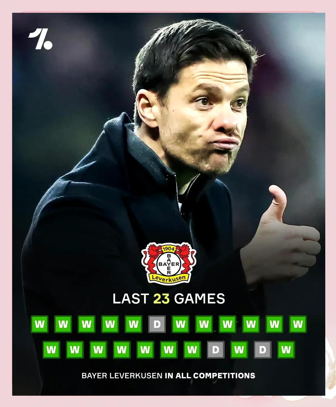 勒沃库森客场3-0完胜，继续领跑德甲积分榜